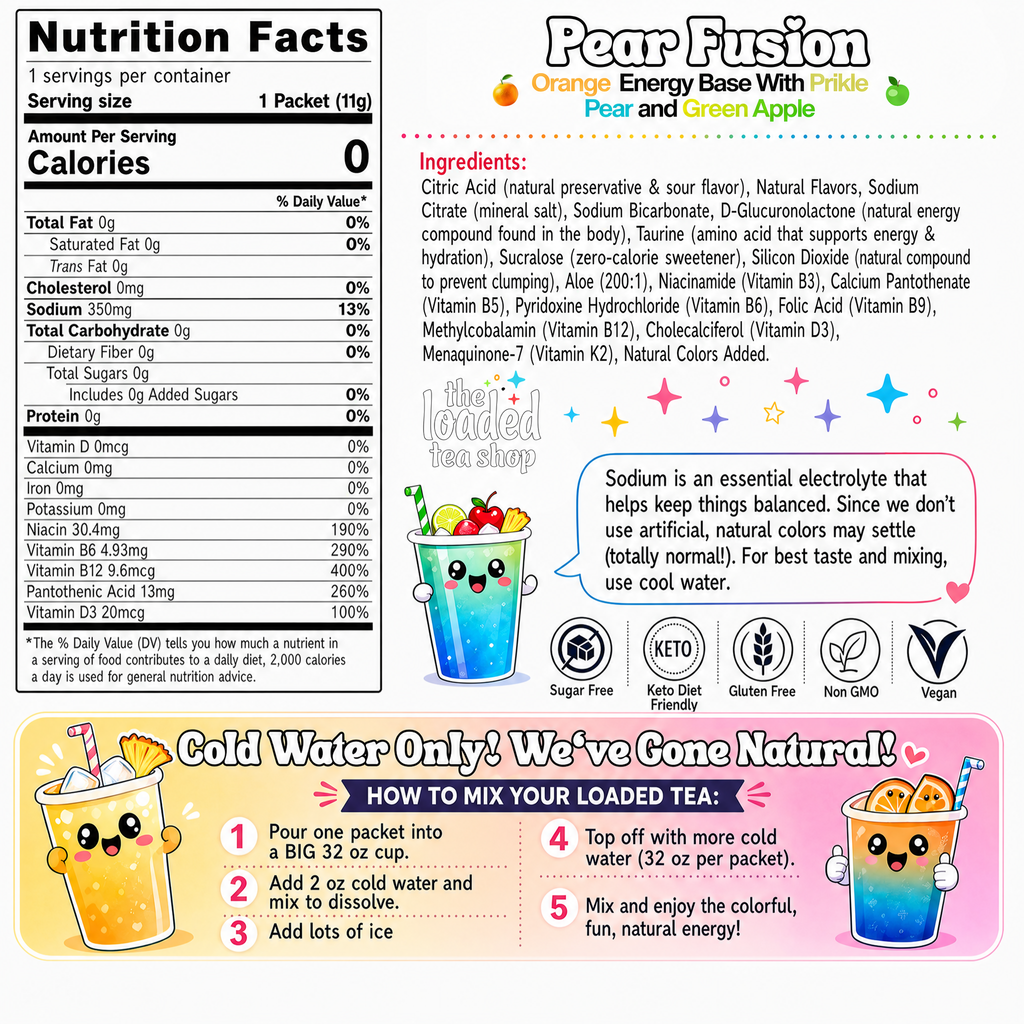 Pear Fusion (Caffeine-Free) - Made for Bright Moments