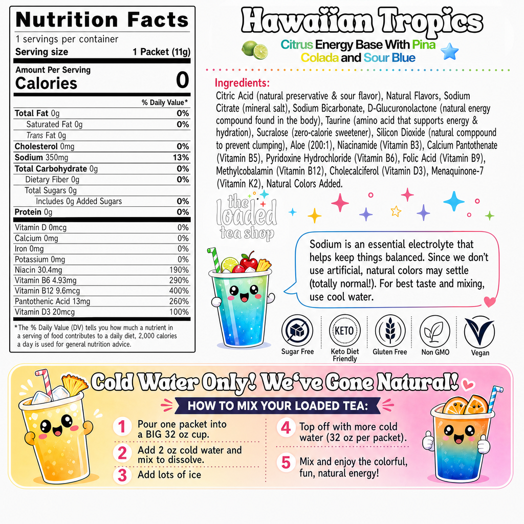 Hawaiian Tropics (Caffeine-Free) - Sweet Flavor Mix