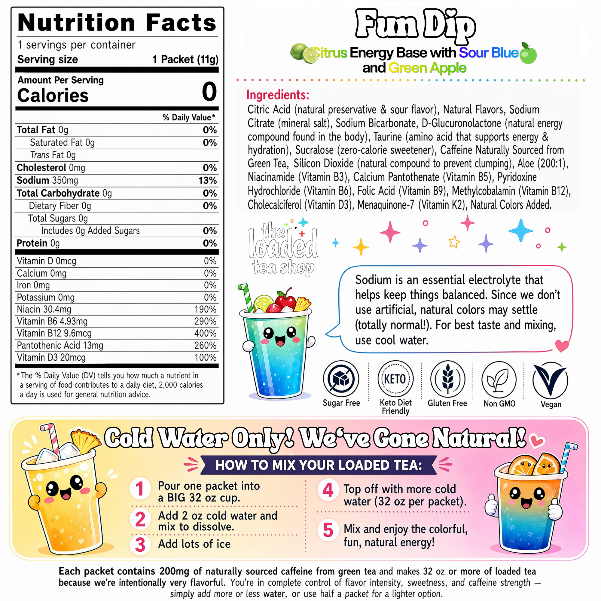 50 Case Fun Dip - Bright Drink Routine