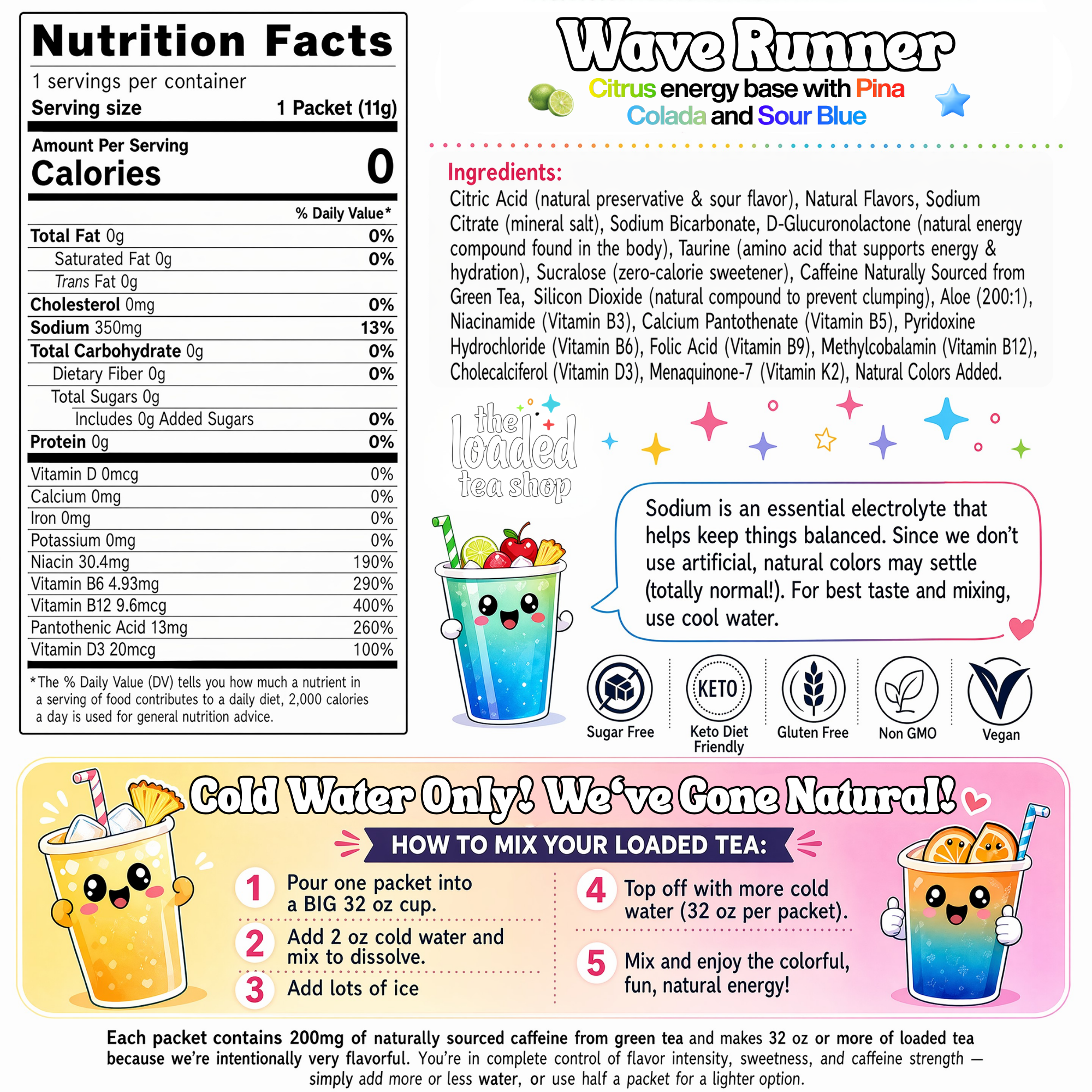 50 Case Wave Runner - Tea Drink Mix