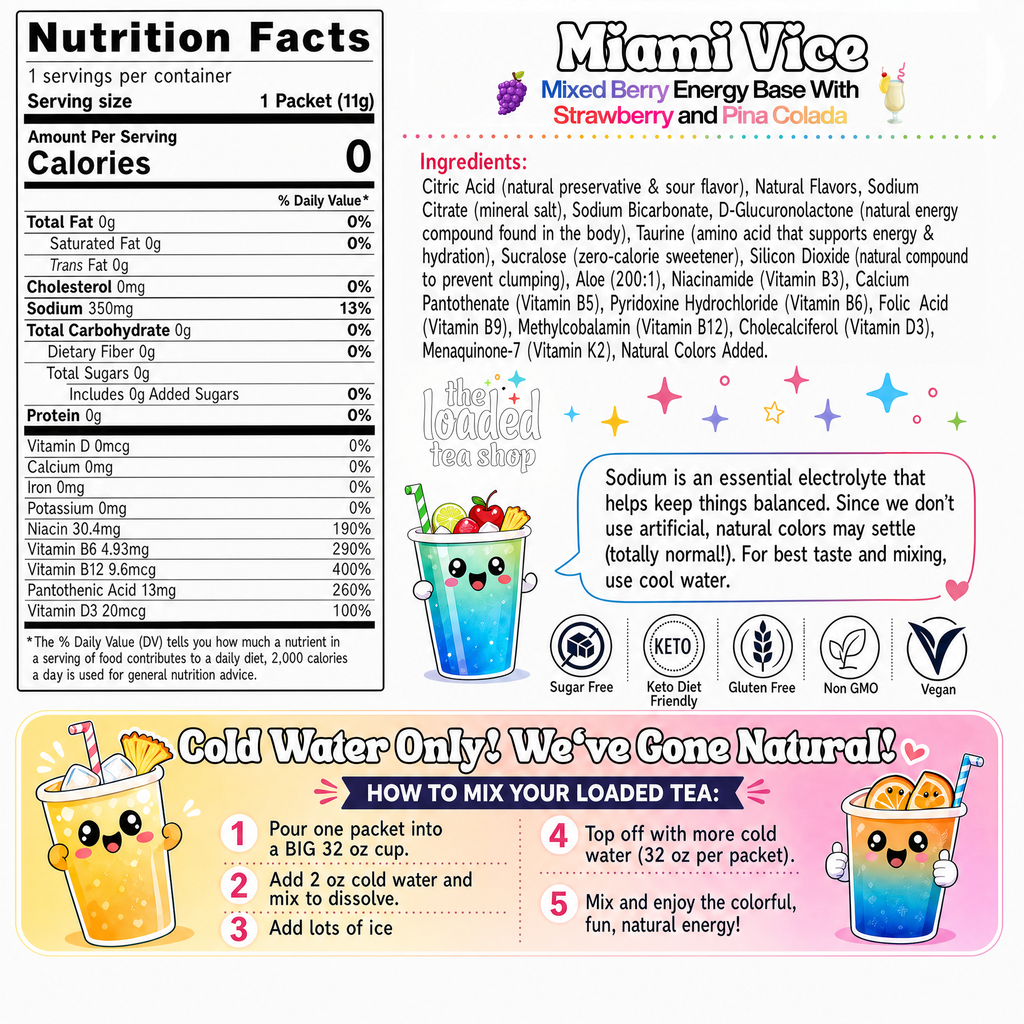 Miami Vice (Caffeine-Free) - Bottle Mix Essentials