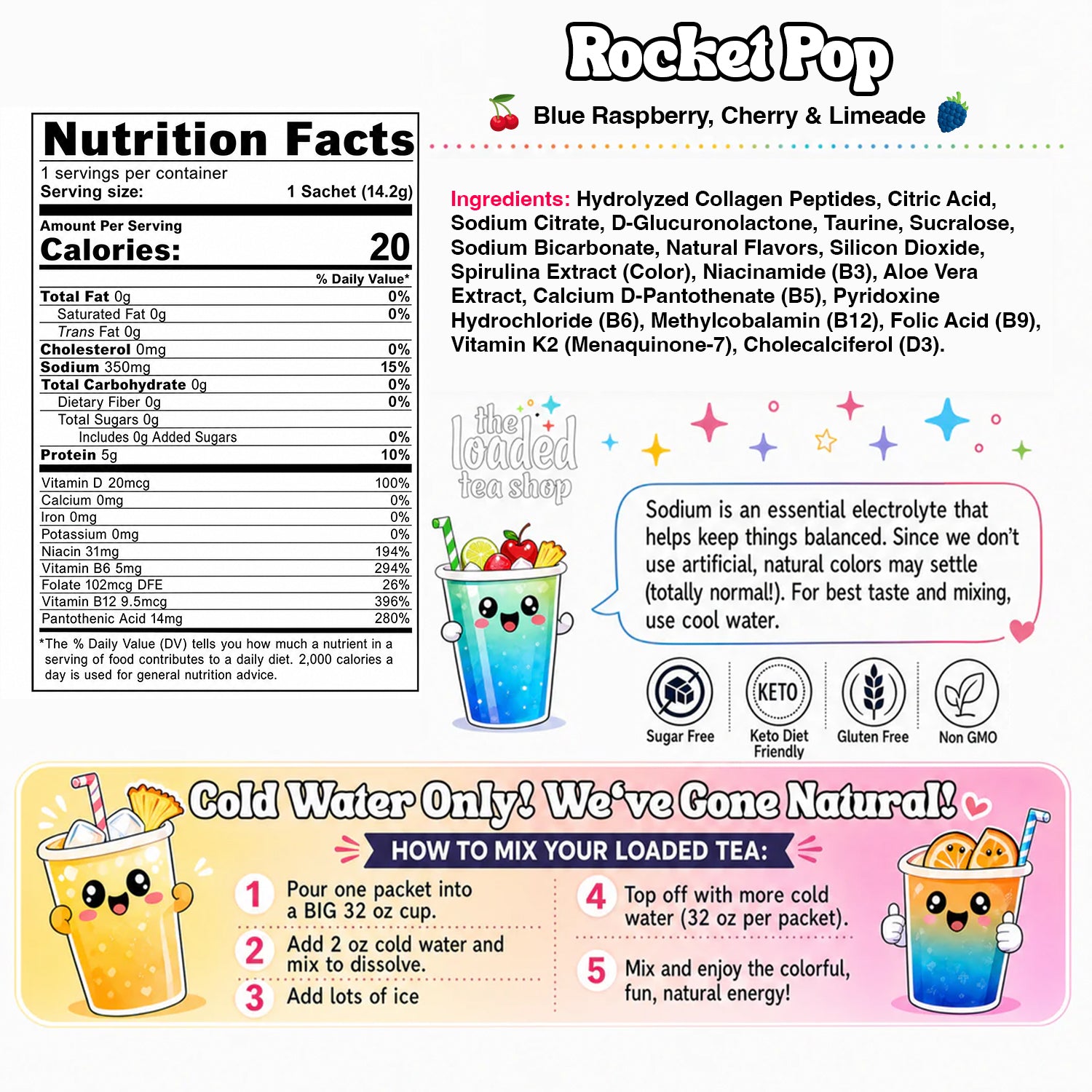 Rocket Pop (Caffeine-free) - Start with Your Flavor